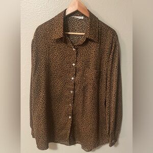 12th Tribe Leopard Print Button-Front Top 🐆🐆